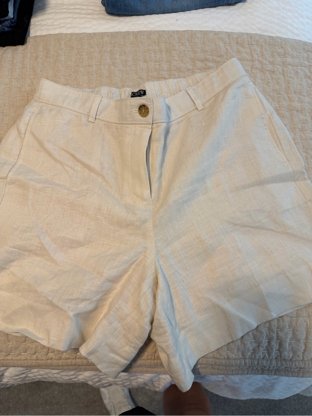 J Crew Cream Linen Women's Shorts